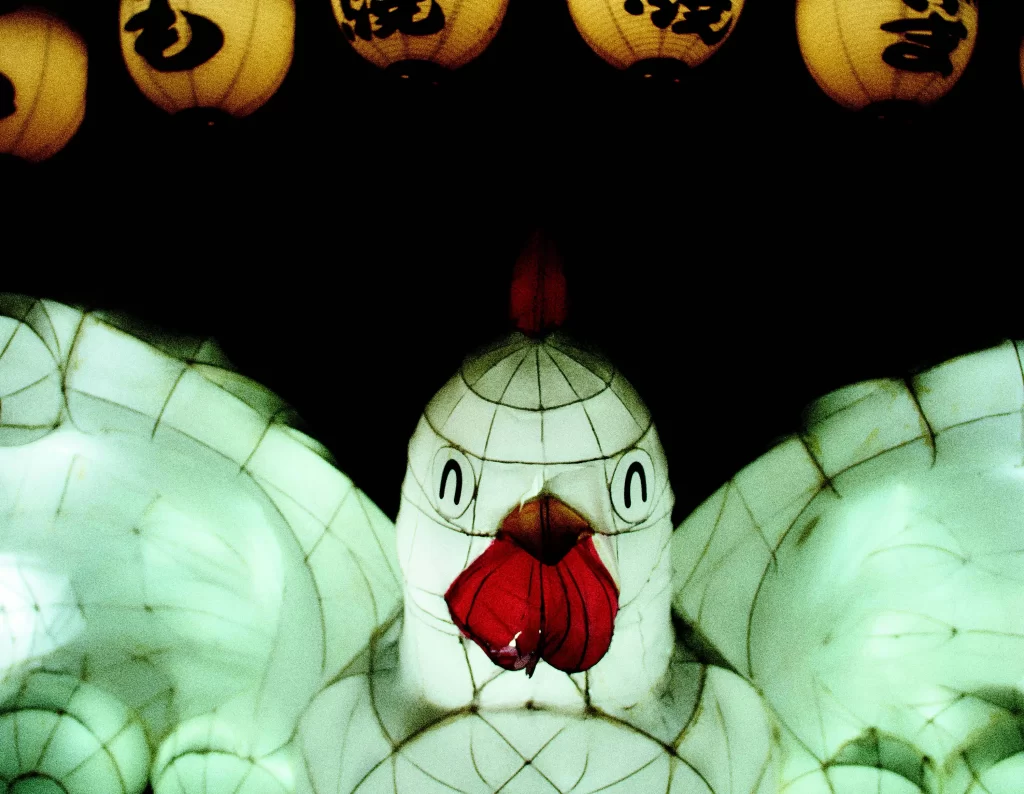 A chicken lantern in osaka japan